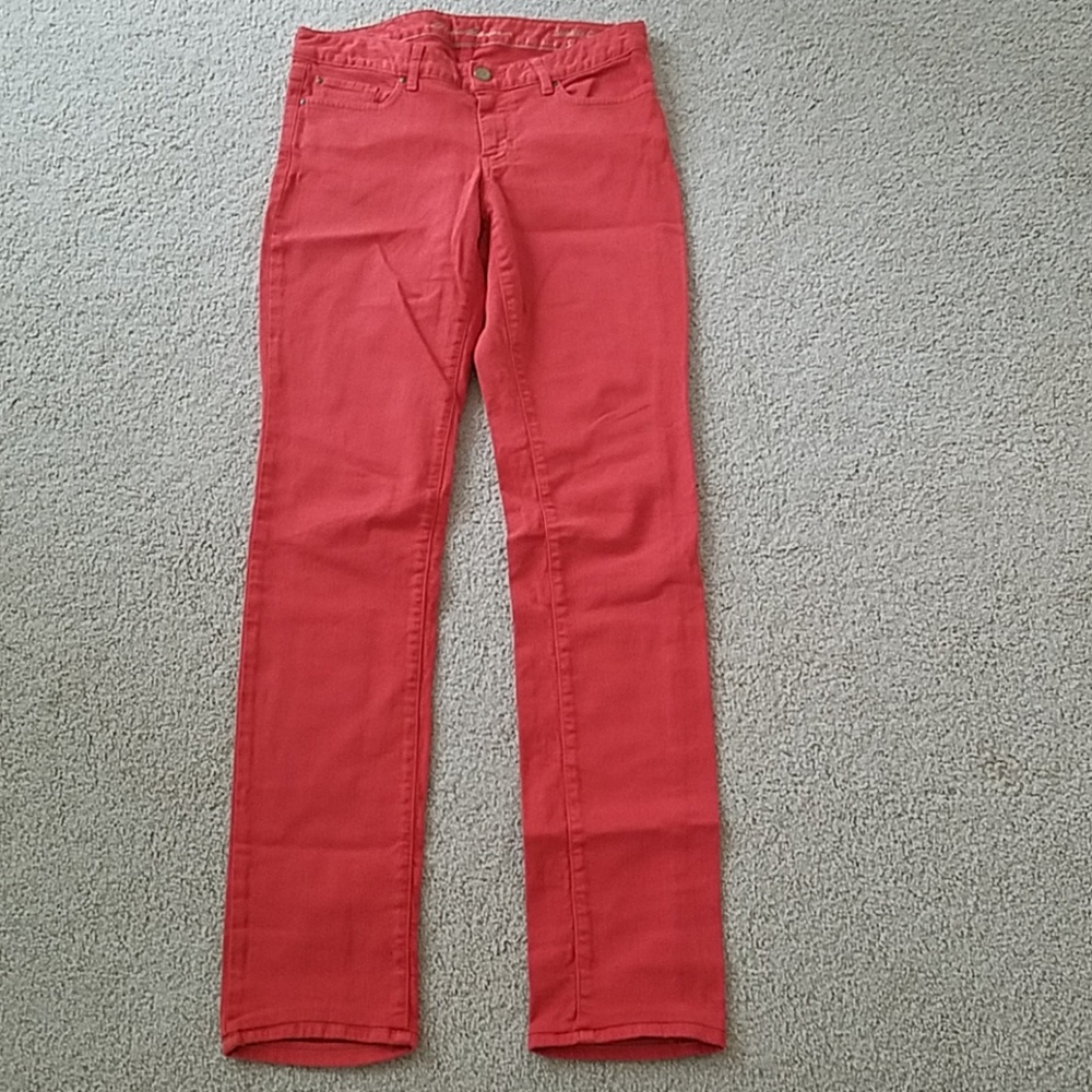 Eddie Bauer orange straight leg jean